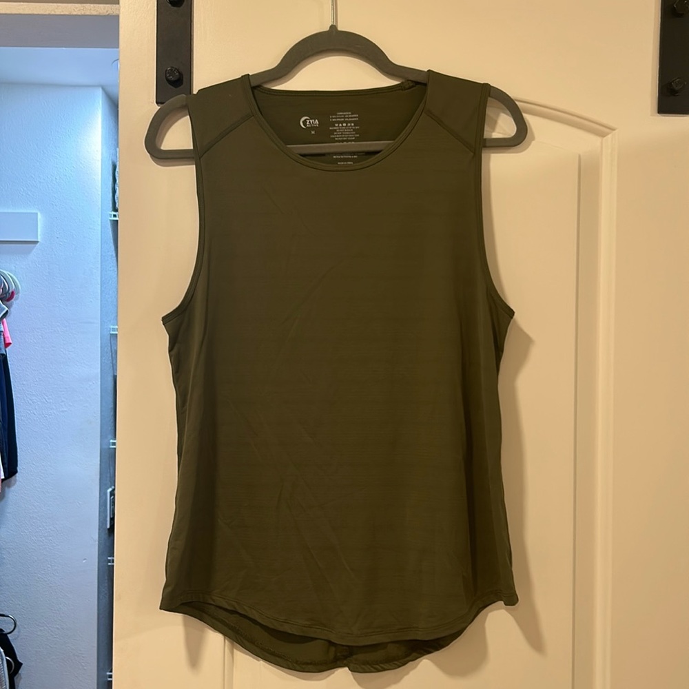 Zyia Olive Green Muscle Tank
